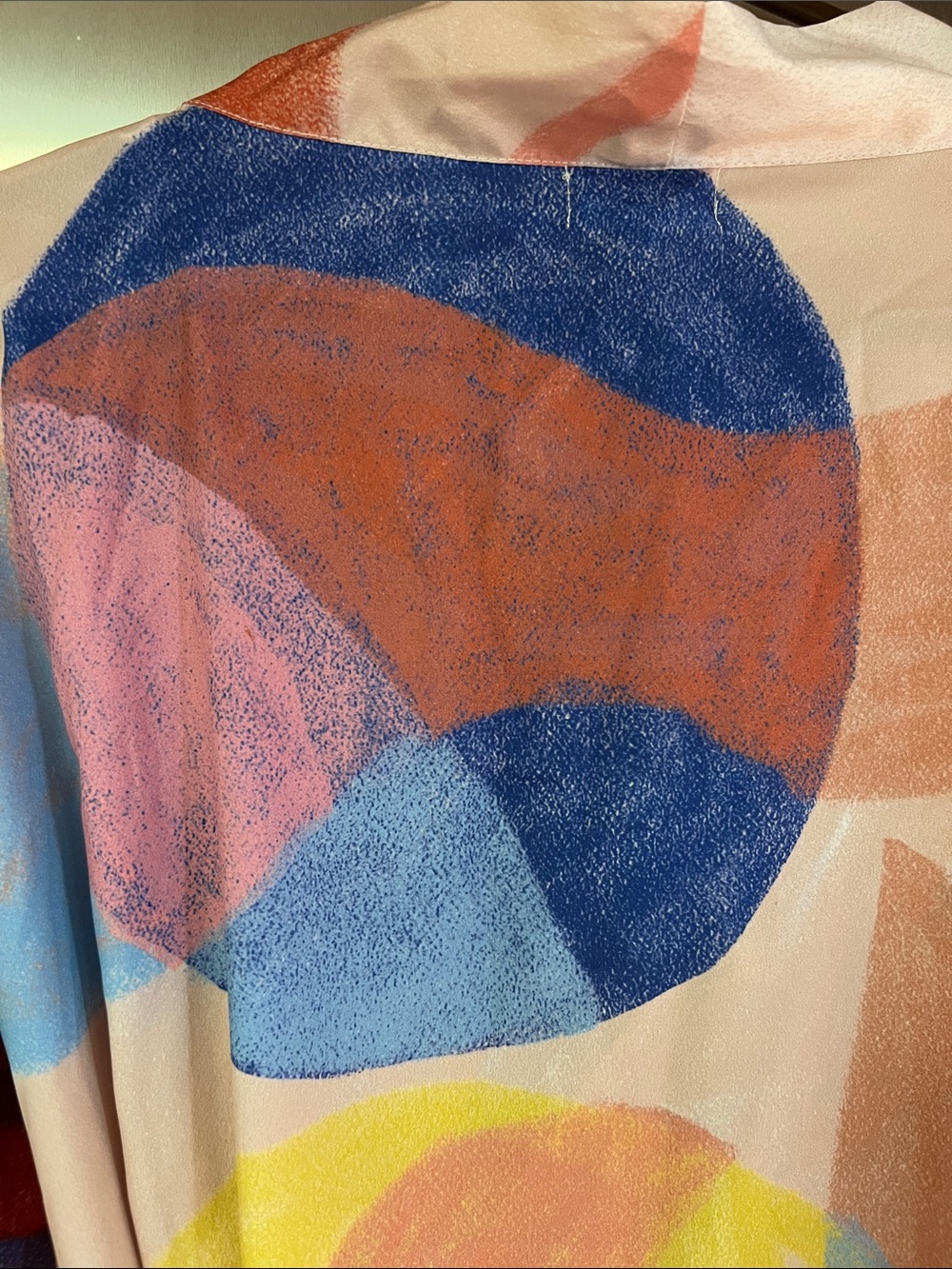 Geometric Print Wrap Robe/Pyjamas in Multicolor - Picture 5 of 6